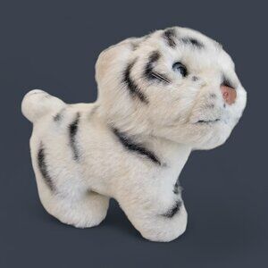 Fiesta America Wego White Tiger Cub Plush Stuffed Animal Blue Eyes w/ Tags Vtg